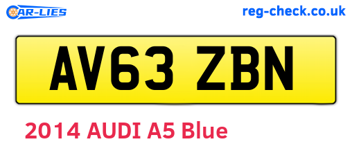 AV63ZBN are the vehicle registration plates.