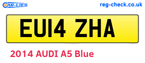 EU14ZHA are the vehicle registration plates.