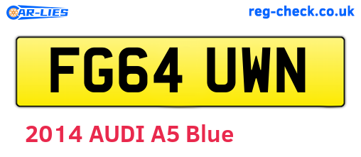 FG64UWN are the vehicle registration plates.
