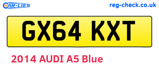 GX64KXT are the vehicle registration plates.