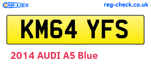 KM64YFS are the vehicle registration plates.