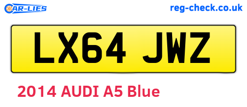 LX64JWZ are the vehicle registration plates.