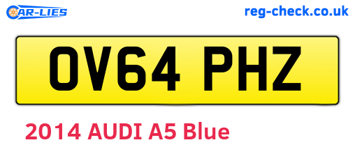 OV64PHZ are the vehicle registration plates.
