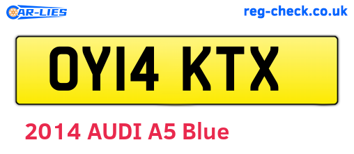 OY14KTX are the vehicle registration plates.