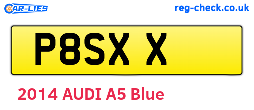 P8SXX are the vehicle registration plates.