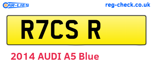 R7CSR are the vehicle registration plates.