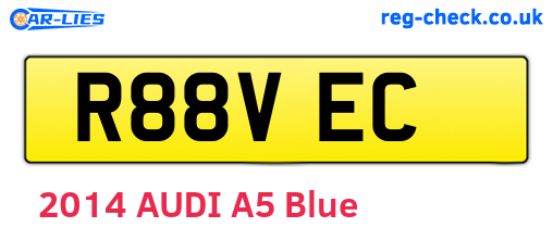 R88VEC are the vehicle registration plates.