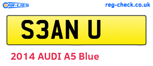 S3ANU are the vehicle registration plates.