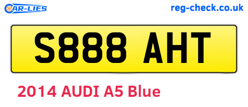 S888AHT are the vehicle registration plates.