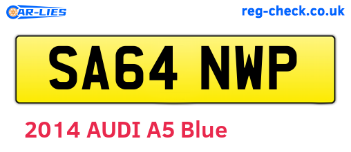 SA64NWP are the vehicle registration plates.