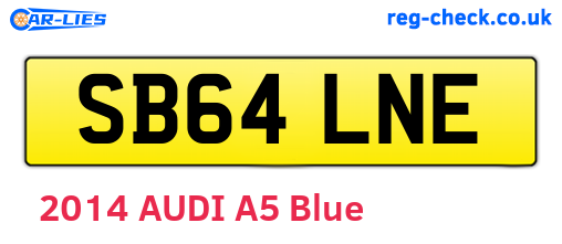SB64LNE are the vehicle registration plates.