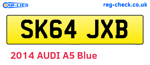 SK64JXB are the vehicle registration plates.