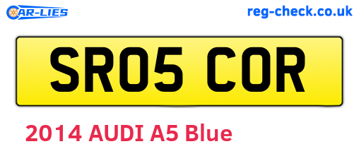 SR05COR are the vehicle registration plates.