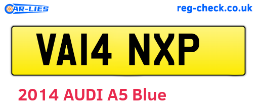VA14NXP are the vehicle registration plates.