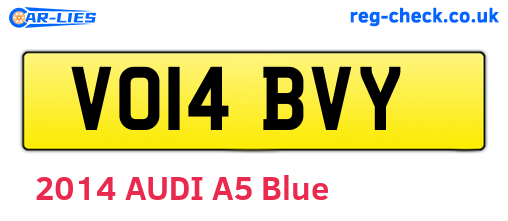 VO14BVY are the vehicle registration plates.
