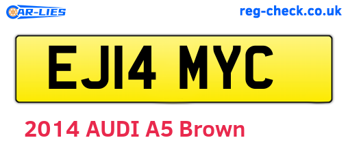 EJ14MYC are the vehicle registration plates.
