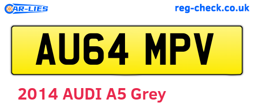 AU64MPV are the vehicle registration plates.
