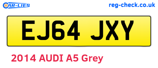 EJ64JXY are the vehicle registration plates.