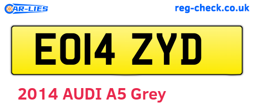 EO14ZYD are the vehicle registration plates.