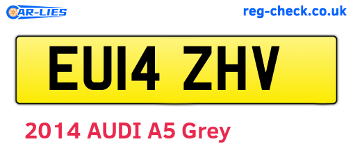 EU14ZHV are the vehicle registration plates.
