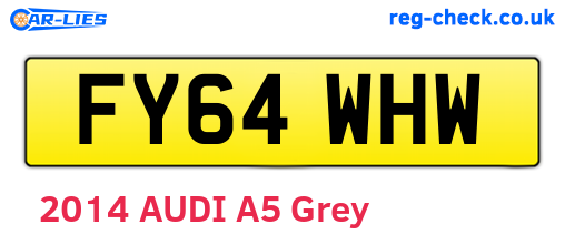FY64WHW are the vehicle registration plates.