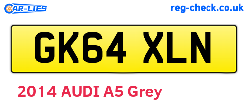 GK64XLN are the vehicle registration plates.