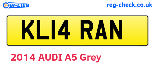 KL14RAN are the vehicle registration plates.
