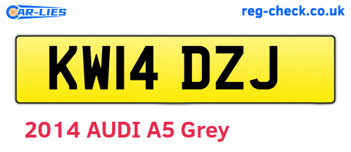 KW14DZJ are the vehicle registration plates.