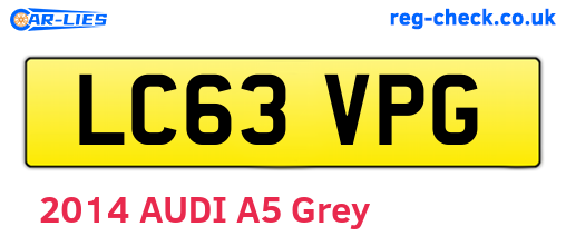 LC63VPG are the vehicle registration plates.
