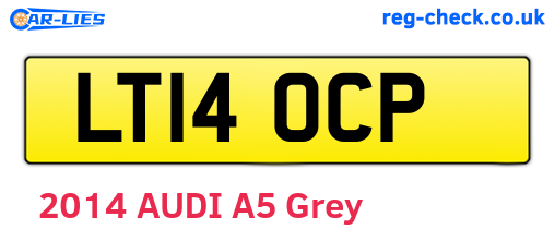 LT14OCP are the vehicle registration plates.