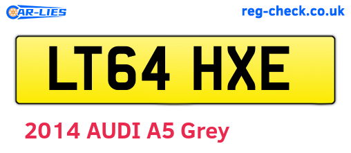 LT64HXE are the vehicle registration plates.