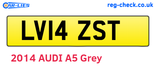 LV14ZST are the vehicle registration plates.