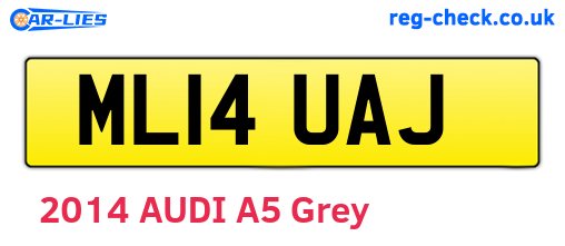 ML14UAJ are the vehicle registration plates.