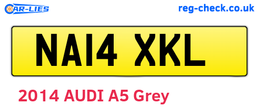 NA14XKL are the vehicle registration plates.