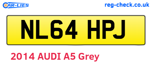NL64HPJ are the vehicle registration plates.