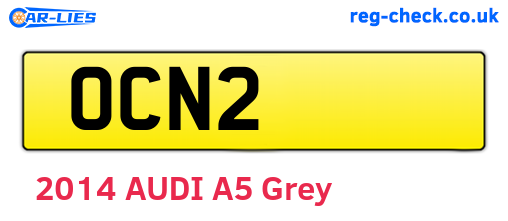 OCN2 are the vehicle registration plates.