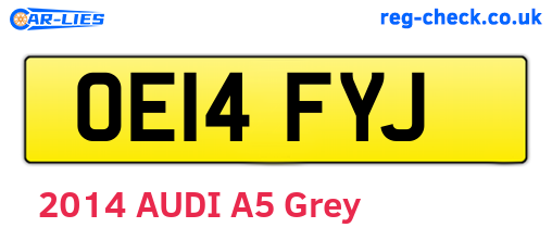 OE14FYJ are the vehicle registration plates.