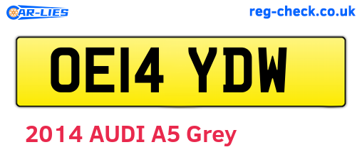OE14YDW are the vehicle registration plates.