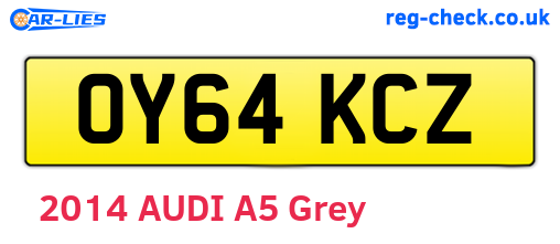 OY64KCZ are the vehicle registration plates.