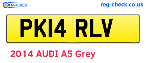 PK14RLV are the vehicle registration plates.