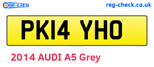 PK14YHO are the vehicle registration plates.