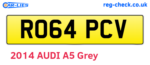 RO64PCV are the vehicle registration plates.