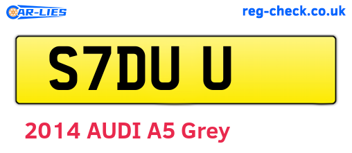 S7DUU are the vehicle registration plates.