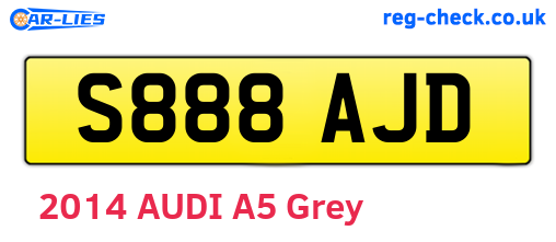 S888AJD are the vehicle registration plates.