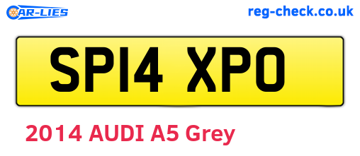 SP14XPO are the vehicle registration plates.