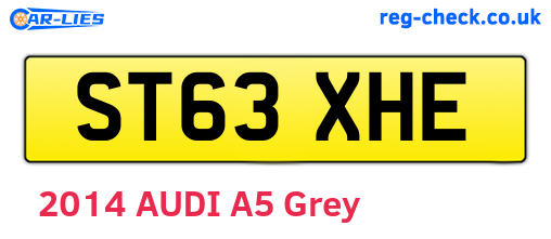 ST63XHE are the vehicle registration plates.