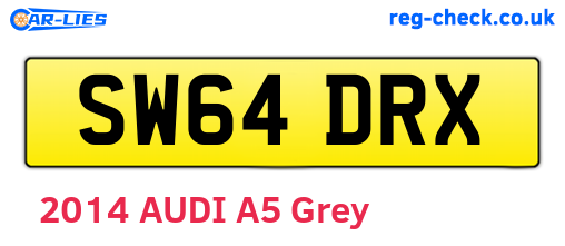 SW64DRX are the vehicle registration plates.