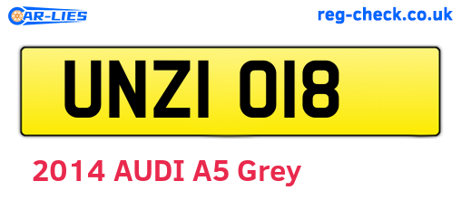 UNZ1018 are the vehicle registration plates.