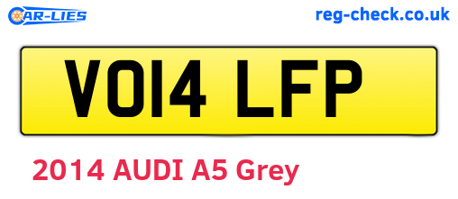 VO14LFP are the vehicle registration plates.