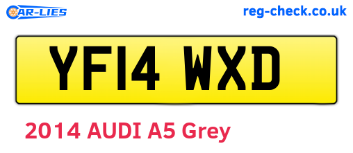 YF14WXD are the vehicle registration plates.
